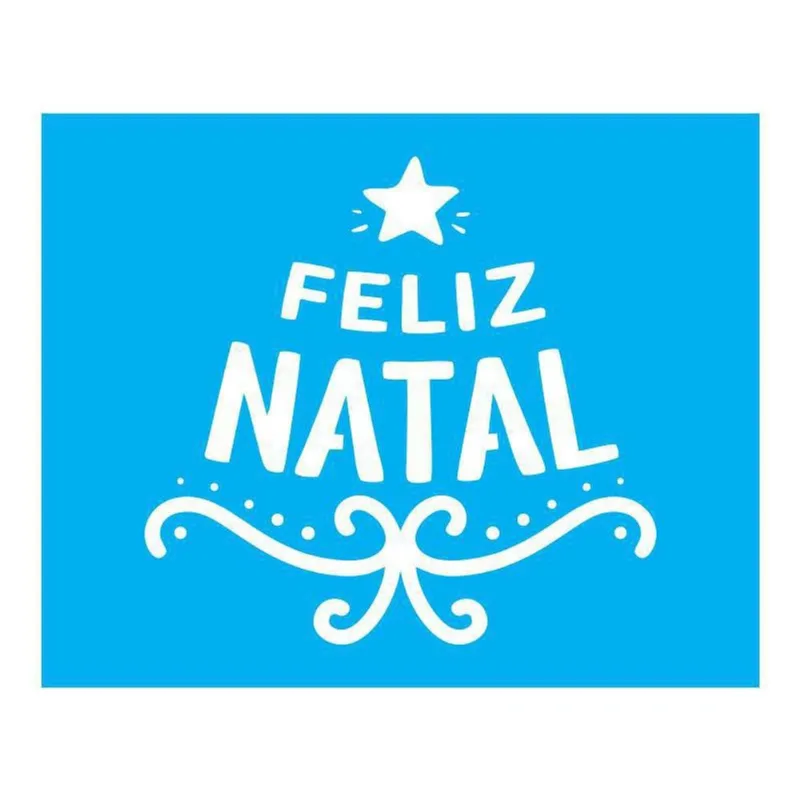 Stencil Tamako Feliz Natal - 20X25Cm - Ref B798