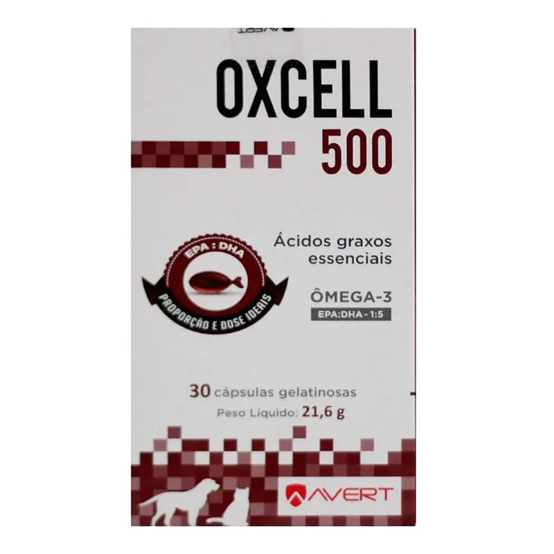 Oxcell 500Mg - 30 Cápsulas Gelatinosas