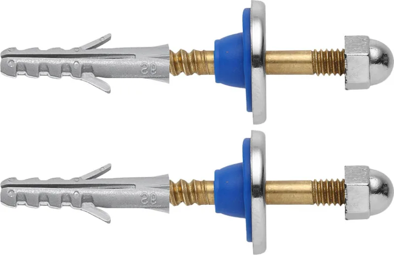 Kit Parafuso Fixar Vaso Sanatário e Bucha N10mm - BLUKIT - BLUKIT - Parafusos E Fixadores