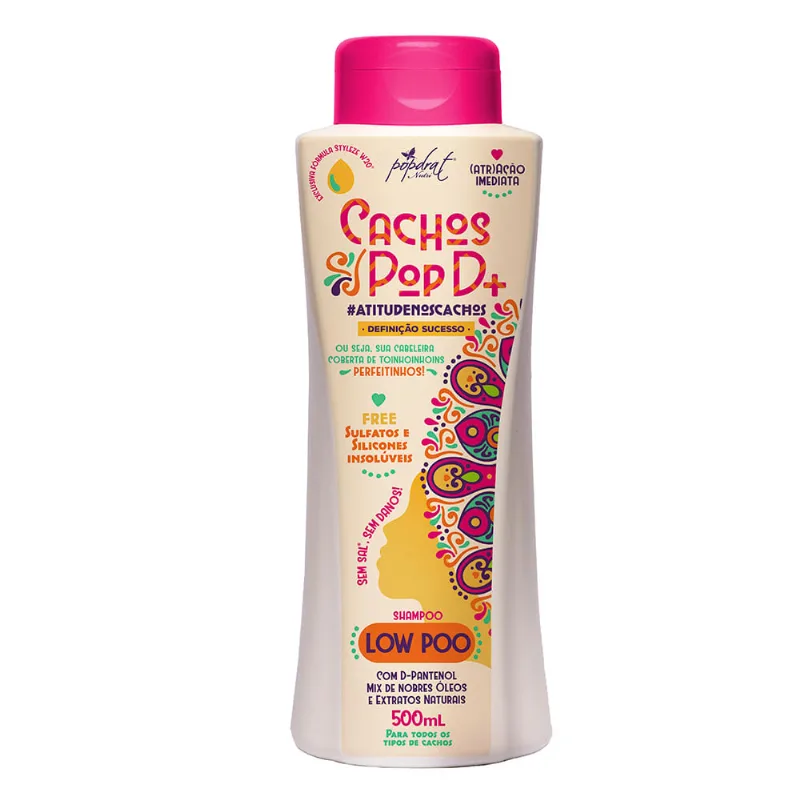 Shampoo Popdrat Cachos Pop D + 500ml