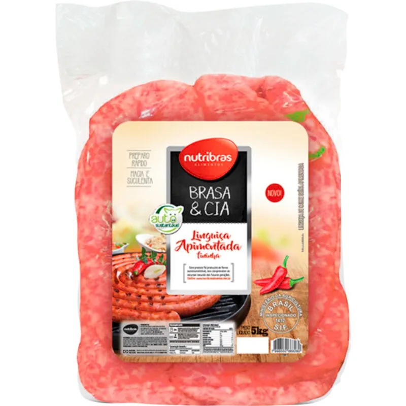 Linguiça Fininha Nutribras Cong Apimentada 5kg