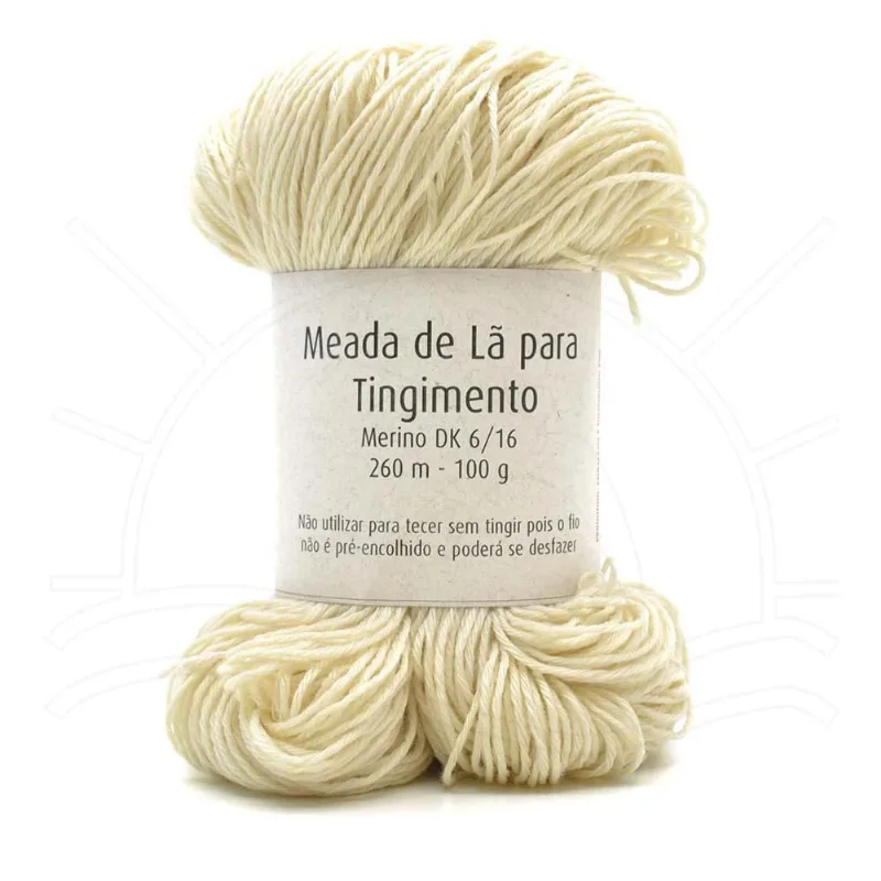 Lã para Tingimento Merino dk 6/16 - 100g