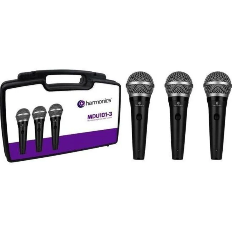 Kit Microfone Harmonics Mdu101 3 Microfones - HARMONICS - Instrumentos Musicais