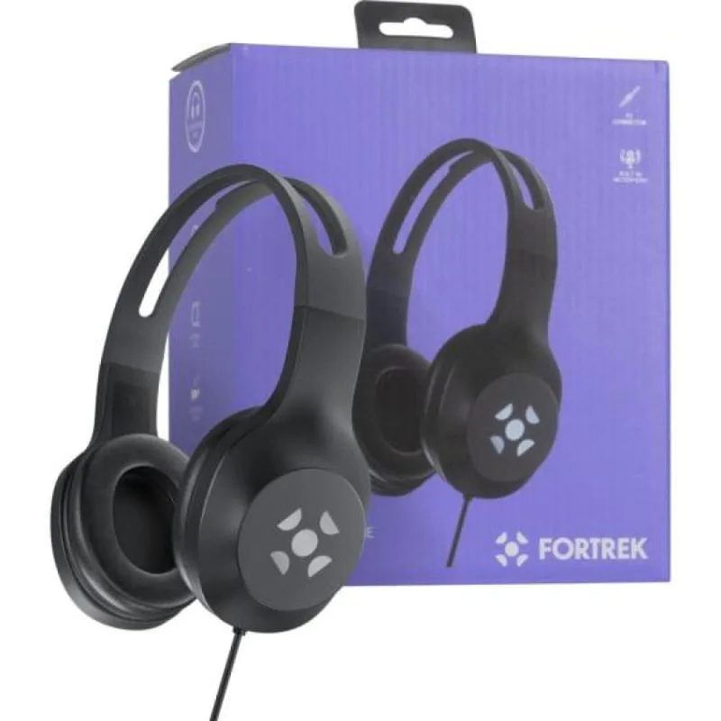 Fone de Ouvido Fortrek FK 621A Com Microfone Preto - Fortrek - áudio