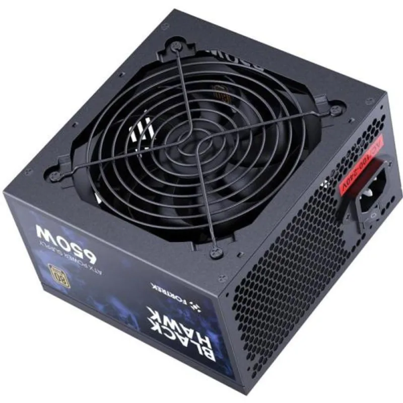 Fonte de Alimentação Gamer ATX Black Hawk 650W 80 Plus Bronze Silenciosa Preto Fortrek - Fortrek - Informática