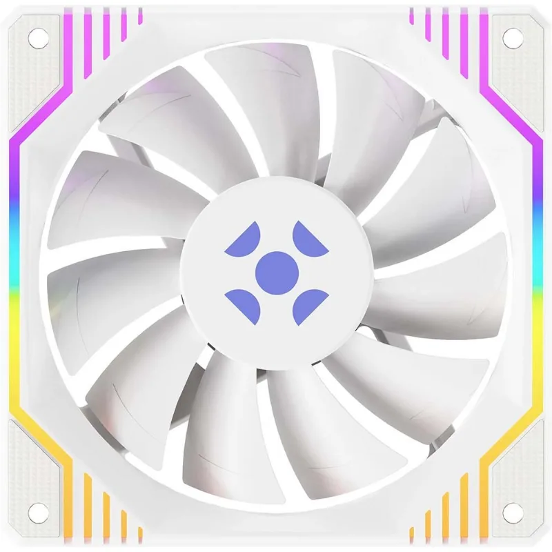 Cooler Fan Para Gabinete Fortrek Frosty Rainbow 120mm Branco (MP)