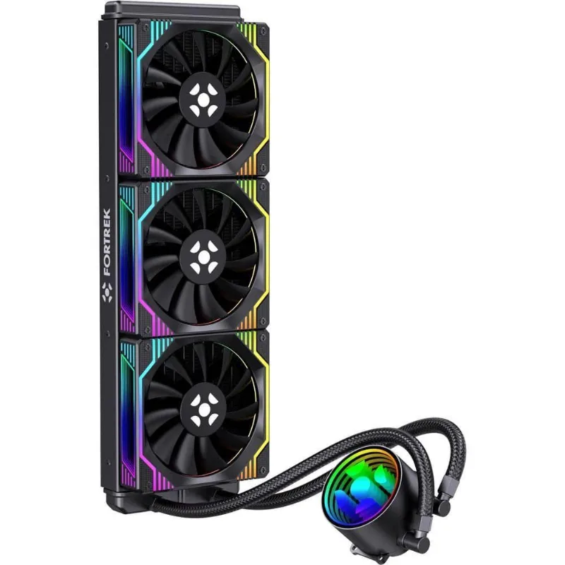 Water Cooler Breezy 360mm Radiador Com Ventoinhas Argb Sync Preto Fortrek