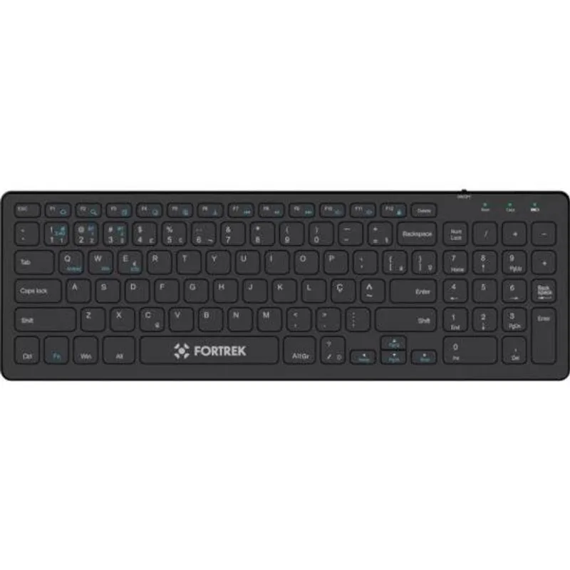 Teclado sem Fio Office KB11 Full Bluetooth Recarregável Preto Fortrek