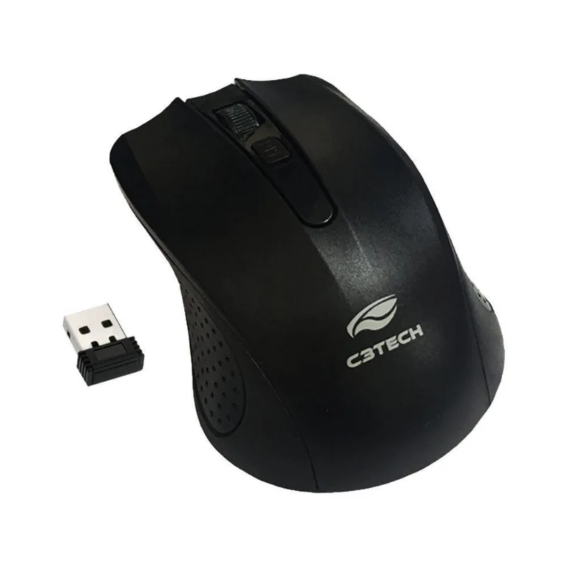 Mouse sem Fio M-w20bk com Sensor Óptico Até 1000 DPI Preto C3tech