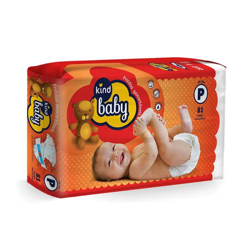 Fralda Kind Baby P 81 unidades