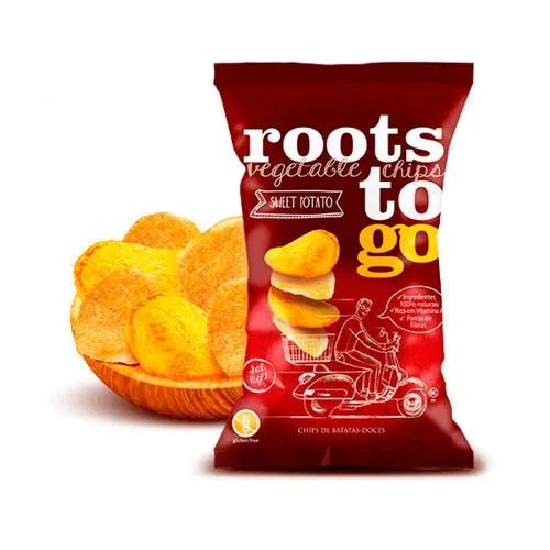 Chips Mandioca E Batata Doce Original Roots To Go Pacote 45g - ROOTS TO GO - Mercearia