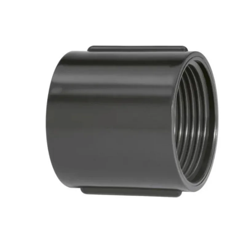 Luva Roscável de PVC Coflex Luva Roscável PVC 1. 1/2" Preto Coflex