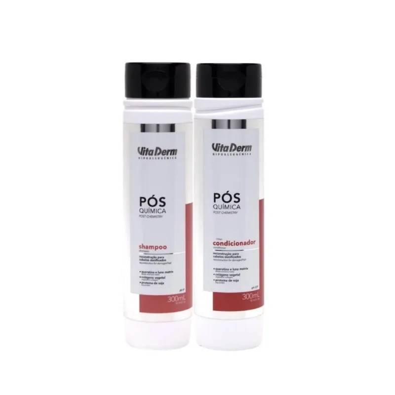 Kit 2 Produtos Pós Química E Proteção Da Cor Vita Derm