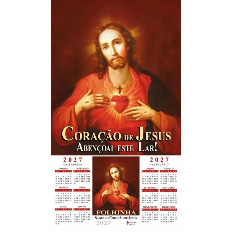 Folhinha Do Sagrado Coração De Jesus Calendário