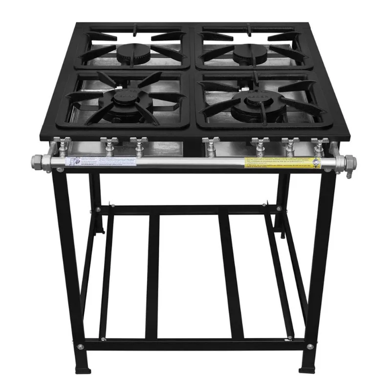 Fogão Industrial Kenok FBSE4B.810 Serv Baixa Pressão 2 Bocas Duplas E 2 Simples
