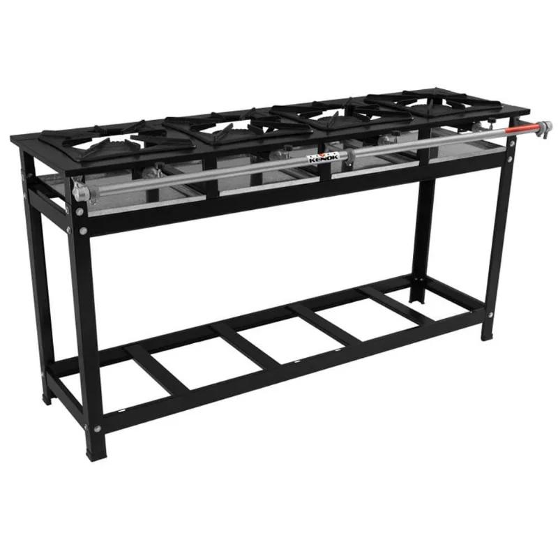Fogão Super 40 Kenok 4 Bocas Simples em Linha Alta Pressão FASU4B.4010