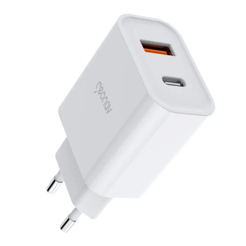 Carregador Super Power Duo Ultrarrápido Power Delivery 20W Quickcharge 18W - Geonav - Celular E Smartphone
