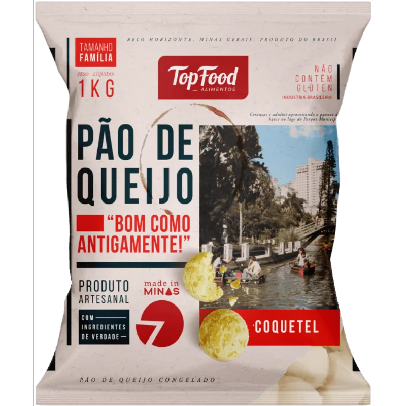 Pão de Queijo Top Food Coquetel 1kg