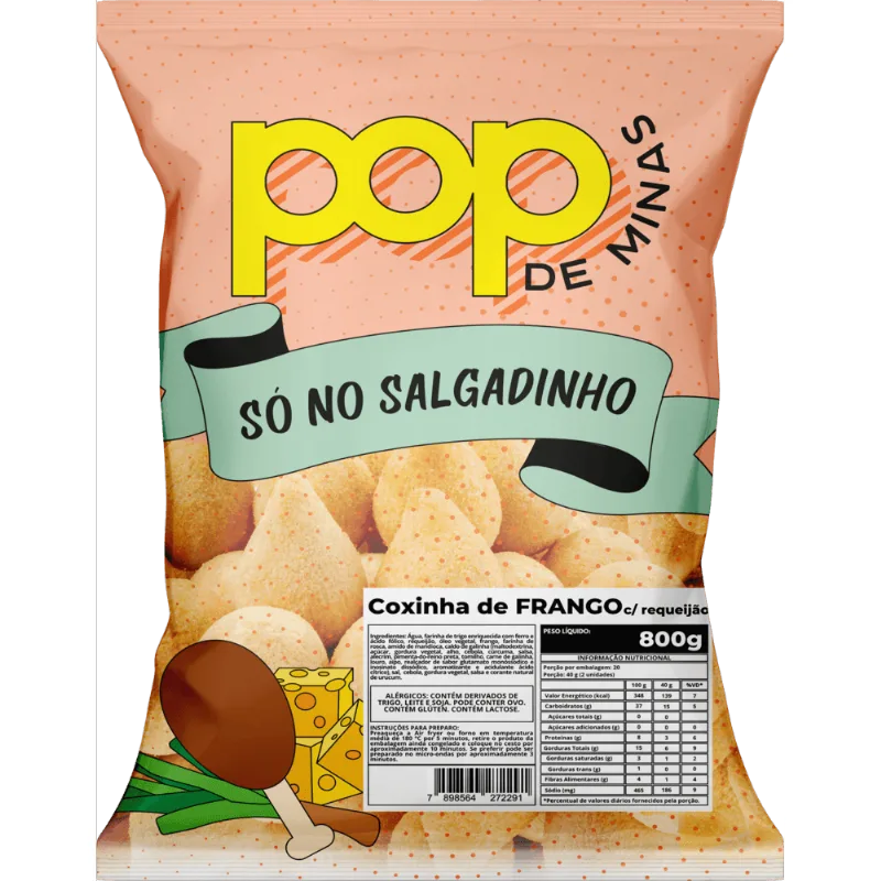 Mini Coxinha Pop de Minas Frango com Requeijão com 800 g