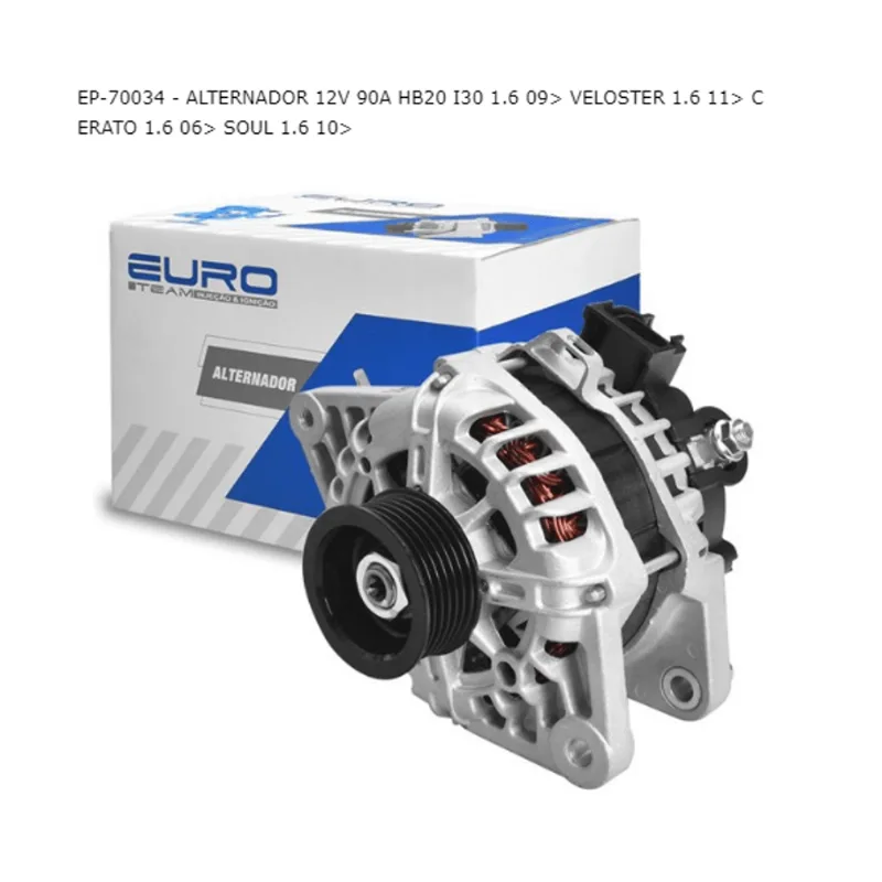 Alternador 12v 90a Hb20 I30 Cerato 1.6 70034 Euro Único