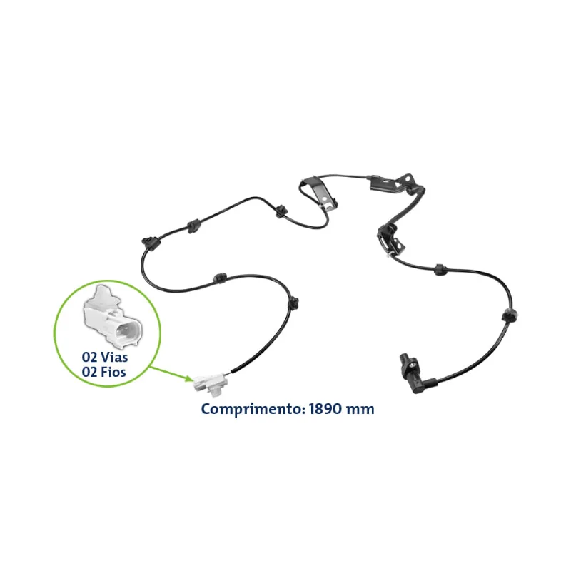 Sensor de ABS Dianteiro Hilux 3.0 11/ Camry 2.2 3.0 96/ Anxt Esquerdo