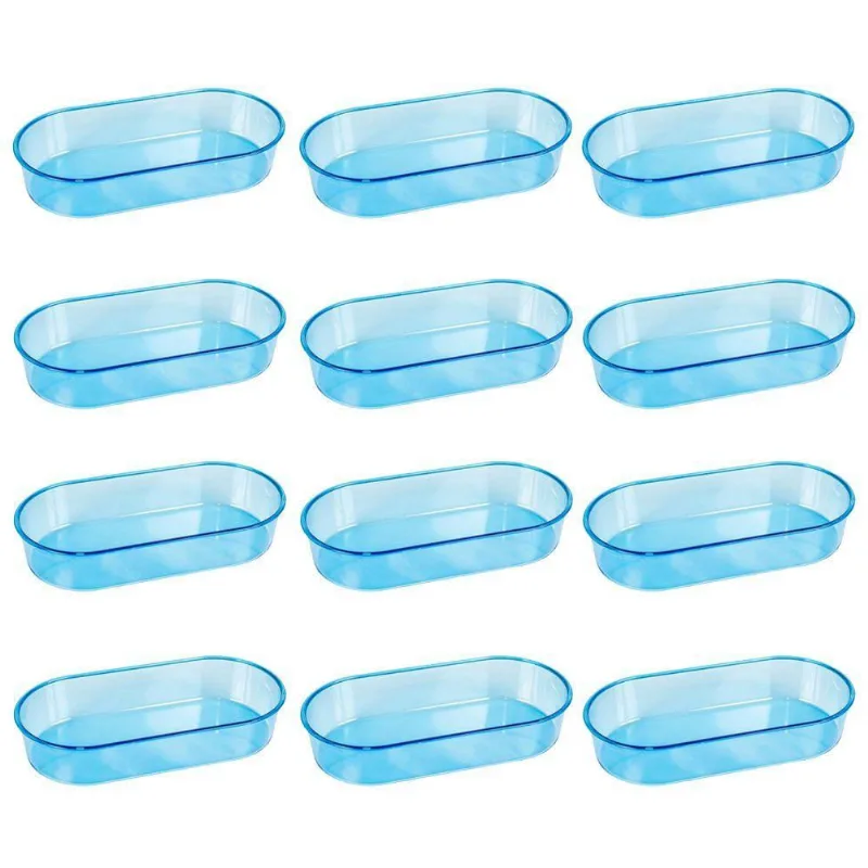 Banheira Oval Azul P 150ml Kit 12 Unidades