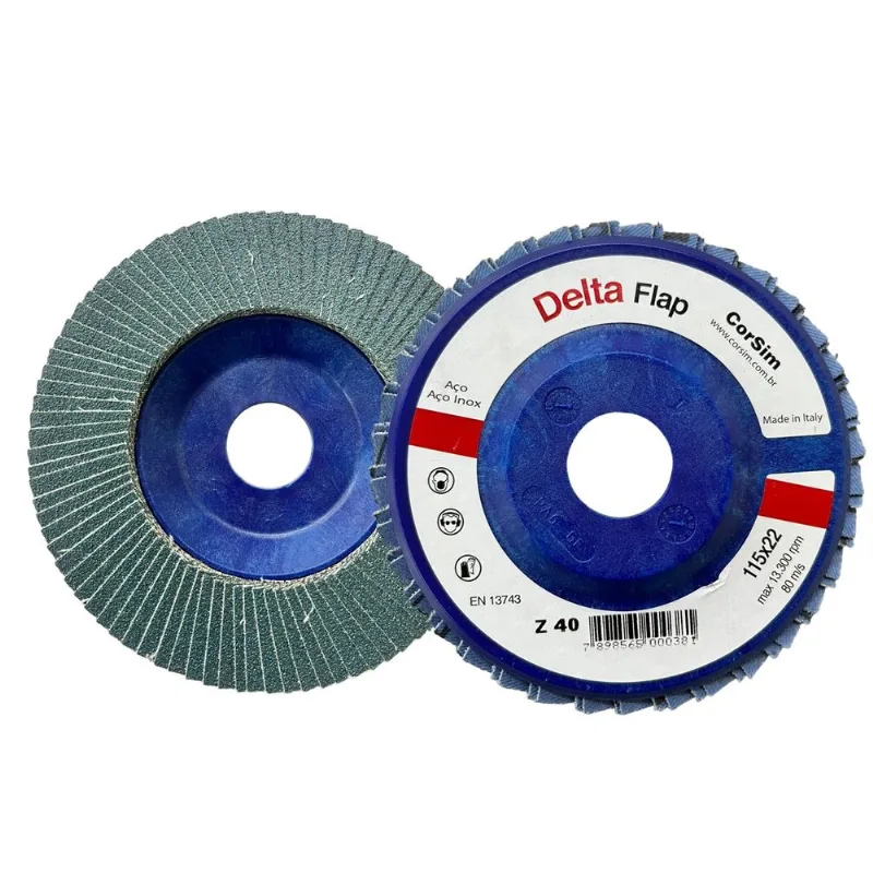Disco Flap Delta Zirc D.115mm Grão 40