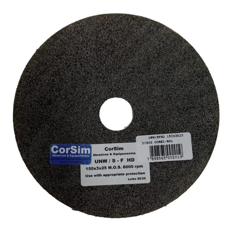 Disco Corsi-rol Aglomerado d. 150x3x25mm SF Unidade