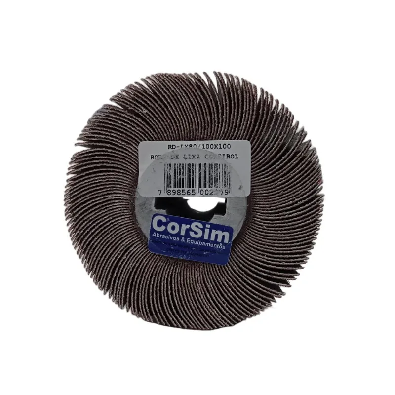 Roda Corsi-rol de Lixa d. 100x100mm G.80 Unidade