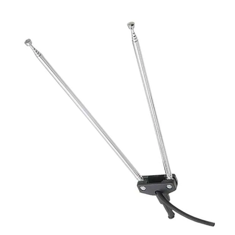 Antena Telescopica Para Tv Dupla 5 Estagios Cabo Fita 1 Metro