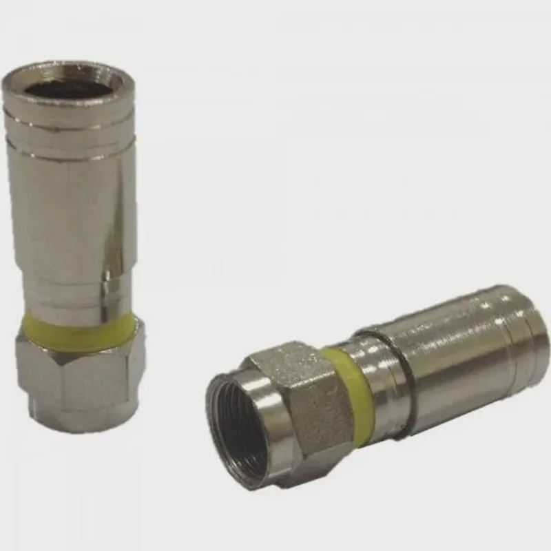 Conector F Compressao RG6 CFMP002 Niquel storm