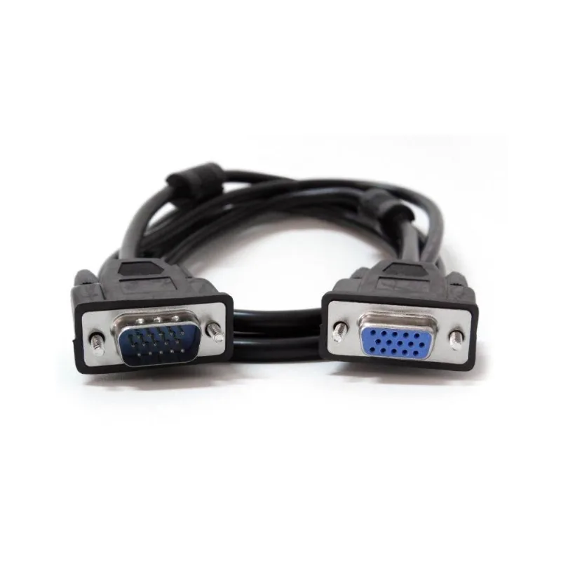 Cabo VGA HD15 Macho-Macho 40M Transmissao Estavel Filtro Preto NWT