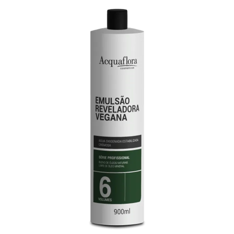 Emulsão Reveladora Acquaflora Vegana 06vol 900ml