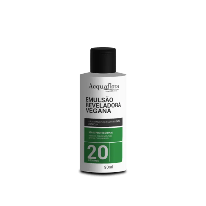 Água Oxigenada Reveladora Acquaflora Vegana 20vol 90ml Emulsão Reveladora Acquaflora Vegana 20vol 90ml