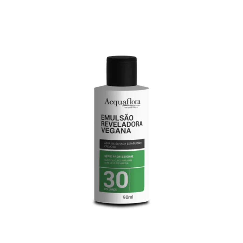 Água Oxigenada Acquaflora Vegana 30vol 90ml Emulsão Reveladora Acquaflora Vegana 30vol 90ml