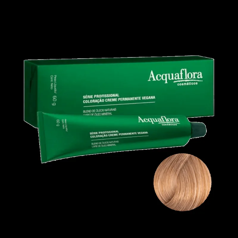 Coloração Acquaflora Creme Permanente Vegana 9.0 Louro Muito Claro 60g