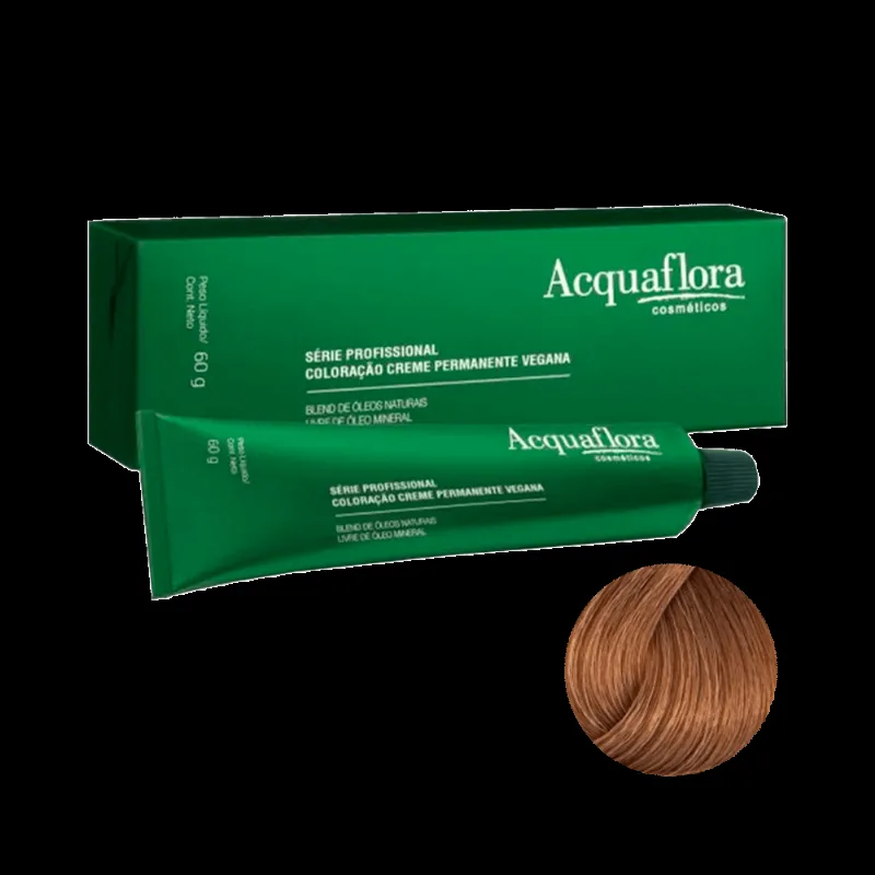 Coloração Acquaflora Creme Permanente Vegana 8.3 Louro Claro Dourado 60g
