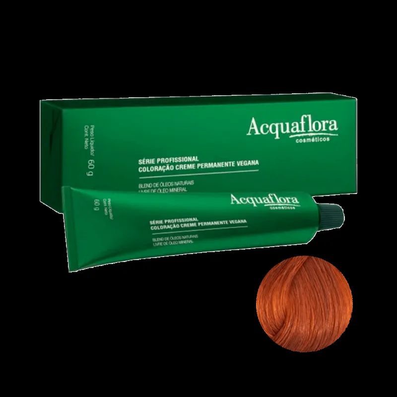 Coloração Acquaflora Permanente Vegana 8.44 Louro Claro Cobre Intenso 60g