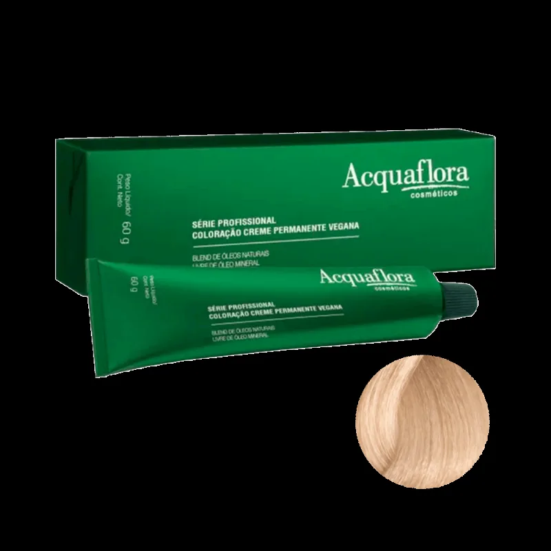Coloração Acquaflora Creme Permanente Vegana 12.89 Super Clareador Pérola 60g