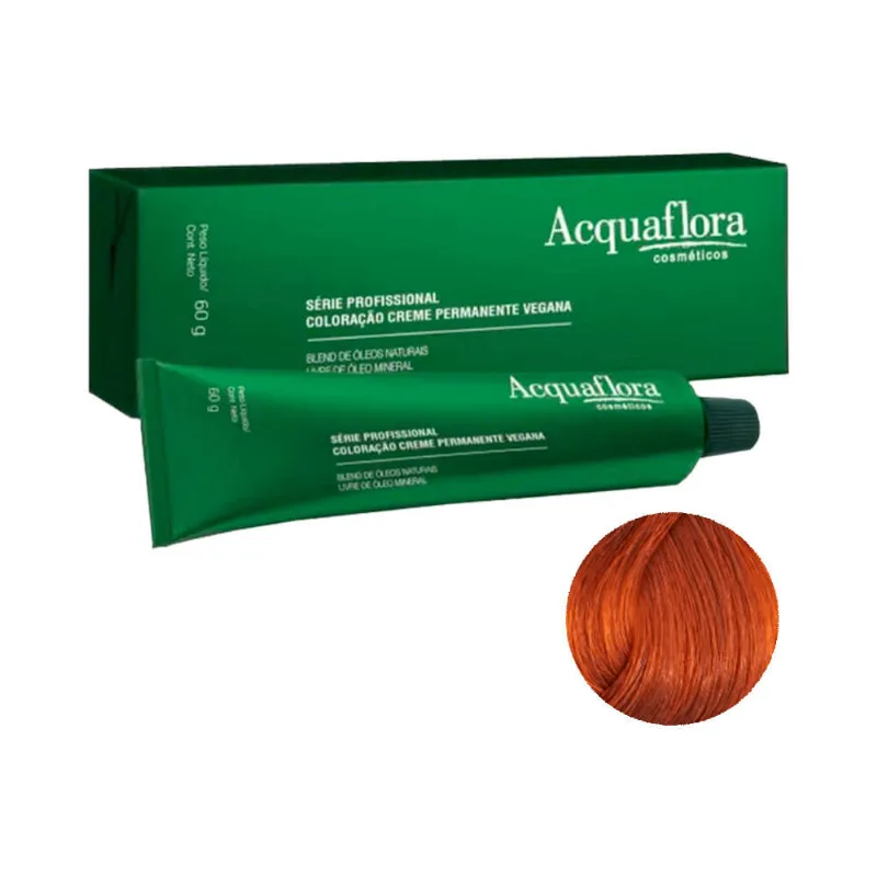 Coloração Creme Permanente Acquaflora Vegana 0.4 Cobre 60g TINT.ACQUAFLORA 60ML VEGANA 0.4 COBRE