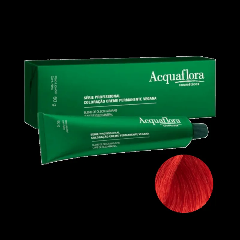 Coloração Acquaflora Creme Permanente Vegana 0.6 Vermelho 60g