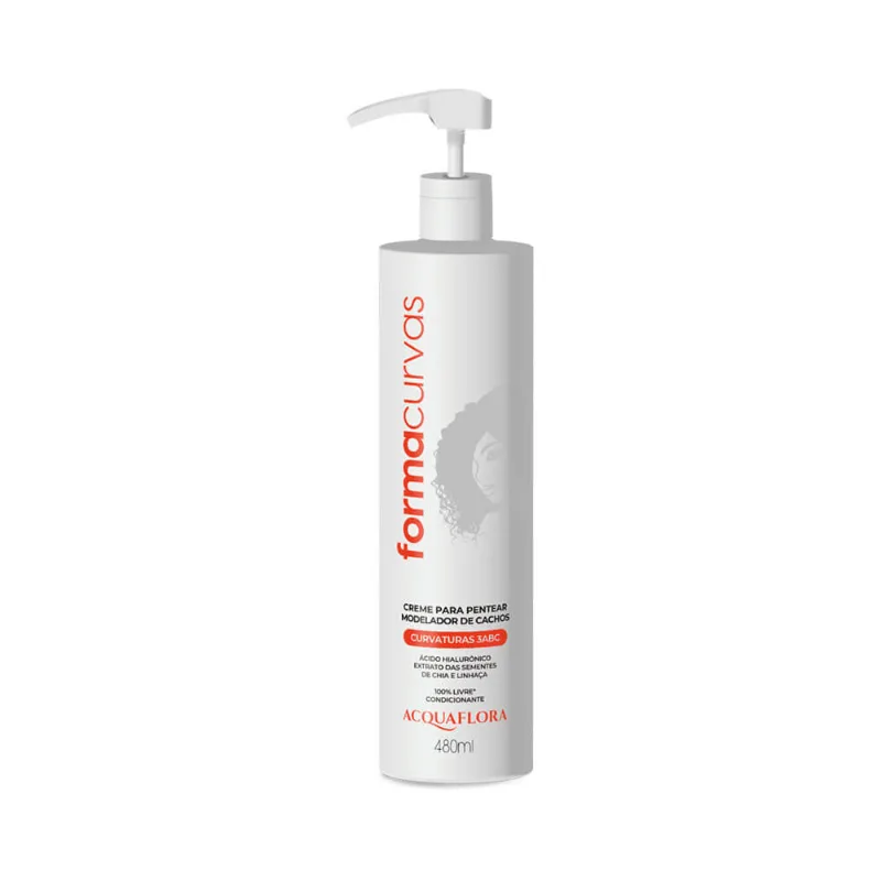 Creme Modelador Acquaflora Forma Curvas 3ABC 480ml Cr Pent Acquaflora 480ml Cachos Cond.Curvas