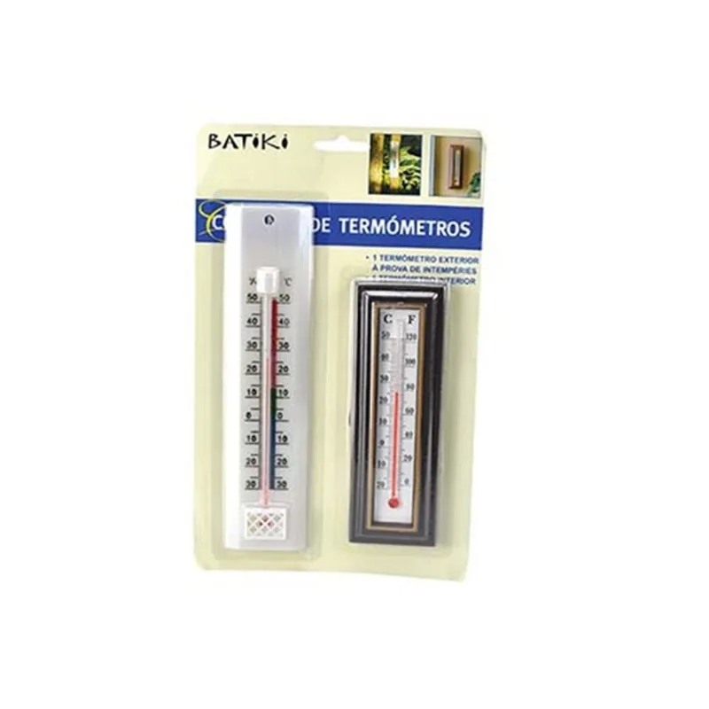KIT TERMOMETRO ANALOGICO PARA AMBIENTE INTERNO E EXTERNO COM 2 UNIDADES PARA CASA JARDM SAUNA
