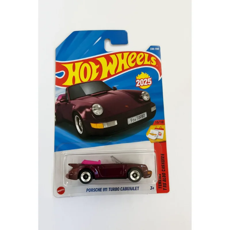 MINIATURA HOT WHEELS PORSHE 911 TURBO CABRIOLET - MATTEL