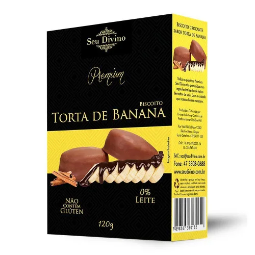 Biscoito Seu Divino Banana Passa C/ Chocolate - BIANCA SIMOES - Mercearia