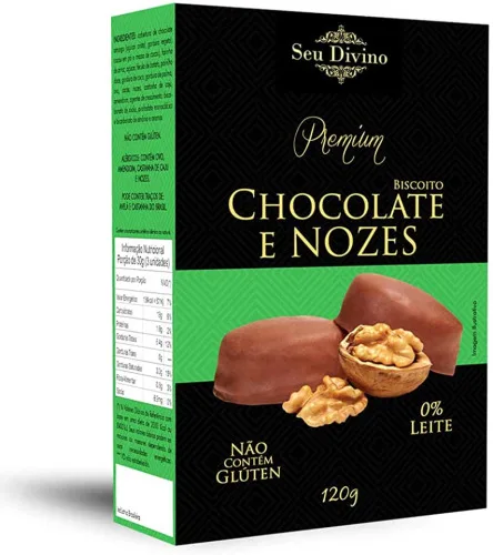 Biscoito Seu Divino Chocolate C/ Nozes - BIANCA SIMOES - Mercearia