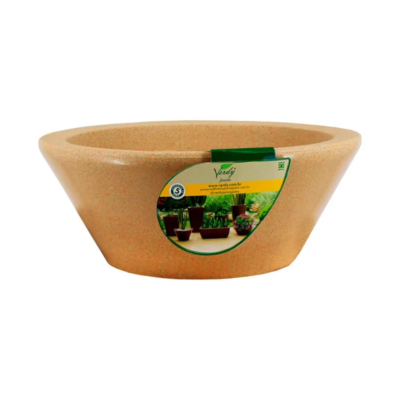Bacia Joinville Bege Stone Verdy 20x12cm