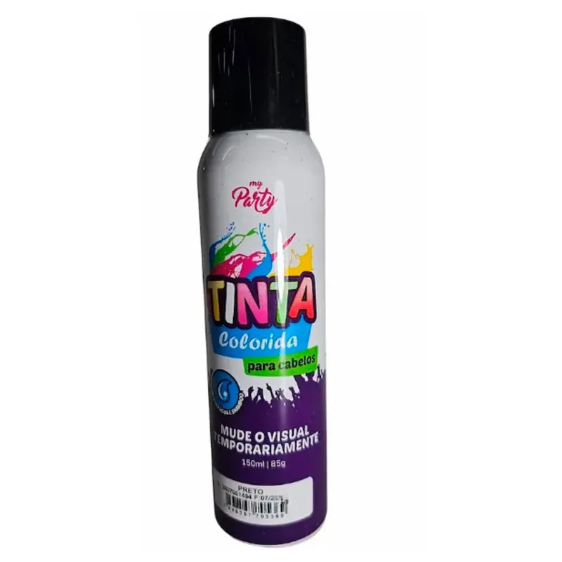 Tinta Temporária Para Cabelo Aeroflex Preto 150ml (MP)