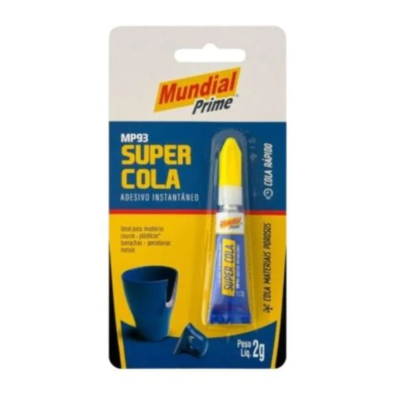 Adesivo Instantâneo 2g Mundial Prime - Cola Multiuso De Alta Performance Com Secagem Rápida - MUNDIAL PRIME - Casa E Construção