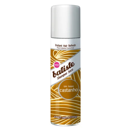 Shampoo Seco Castanho Escuro/preto 200ml Batiste - BATISTE - Higiene E Beleza